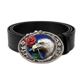 Aigle de cowboy occidental avec boucle de ceinture rose