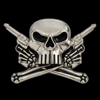 Pistola Calavera Hebilla de cinturón Tibias cruzadas Pistolas Pistolas Calaveras Hebillas Cinturones