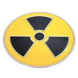 Radiation Nuclear Area Danger Zone Sign Belt Buckle