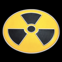 Radiation Nuclear Area Danger Zone Sign Belt Buckle