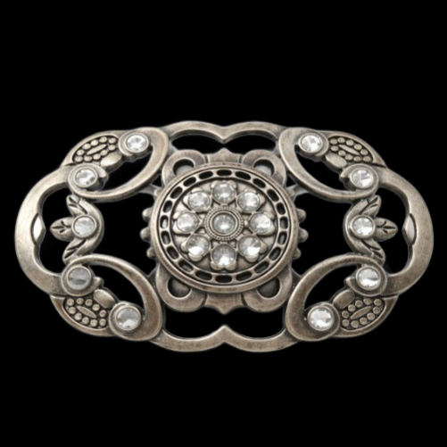 Boucle de ceinture pour femmes, fleur en strass, vieille fille occidentale, boucles de ceinture