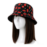 Red Poppy Flower Reversible Unisex women's Summer Bucket Hat