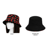 Red Poppy Flower Reversible Unisex women's Summer Bucket Hat