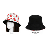 Red Poppy Flower Reversible Unisex women's Summer Bucket Hat