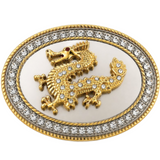 Dragon Western Hebillas de cinturón para hombre para mujer Cowboy Rodeo Rhinestone Cinturón Hebilla