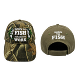 GORRO BORDADO NEW BORN TO FISH FORZED TO WORK OUTDOOR SPORT PESCA