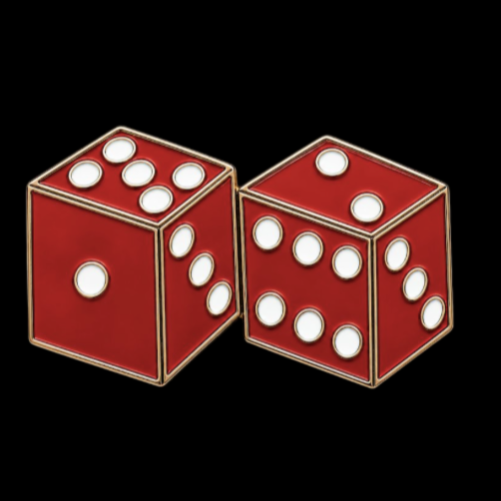 Red Lucky Dice Gambling Belt Buckle Buckles