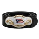 Boucle de ceinture cool avec grand champion du drapeau portoricain