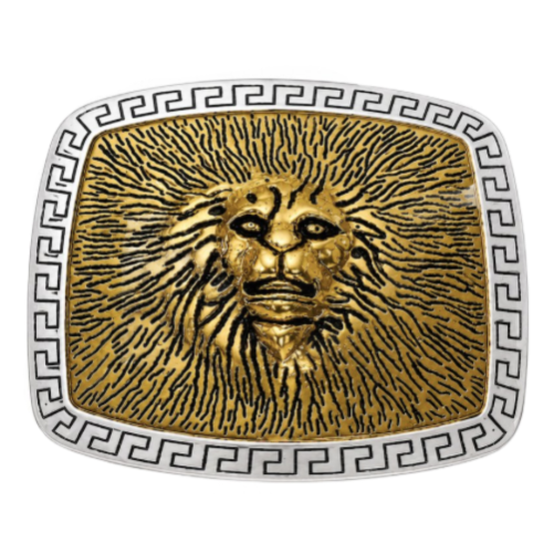 Tête de Lion détaillée fontaine romaine boucles de ceinture animaux
