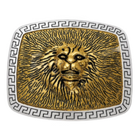 Lion Head Detailed Roman Fountain Animal Belt Buckle Buckles