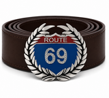 Hebilla de cinturón Route 69 Rt Estados Unidos US Highways Pedrería Cinturones y hebillas