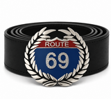Hebilla de cinturón Route 69 Rt Estados Unidos US Highways Pedrería Cinturones y hebillas