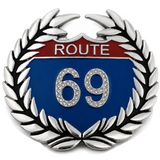 Hebilla de cinturón Route 69 Rt Estados Unidos US Highways Pedrería Cinturones y hebillas
