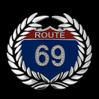 Hebilla de cinturón Route 69 Rt Estados Unidos US Highways Pedrería Cinturones y hebillas