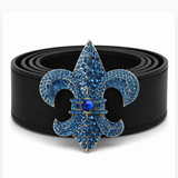 Quebec Orleans Saints Lys Flower Fleur Lis Rhinestone Belt Buckle Buckles