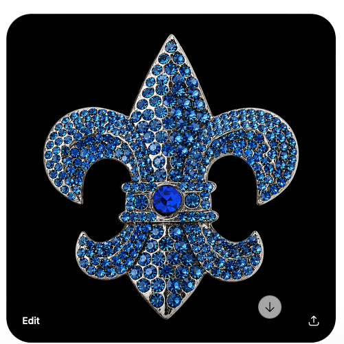 Quebec Orleans Saints Lys Flower Fleur Lis Rhinestone Belt Buckle Buckles
