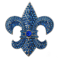 Québec Orléans Saints Lys Fleur Fleur Lis Strass Ceinture Boucle Boucles