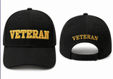 Nueva gorra de veterano gorra de béisbol gorras bordadas negras