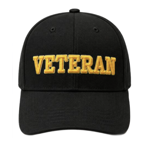 Nueva gorra de veterano gorra de béisbol gorras bordadas negras