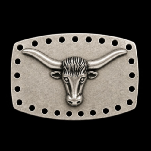 Longhorns Texas Western Bull Rodeo Cowboy Belt Buckle Buckles
