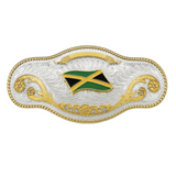Boucle de ceinture de lutte avec grand drapeau jamaïcain de la Jamaïque