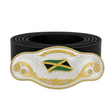 Boucle de ceinture de lutte avec grand drapeau jamaïcain de la Jamaïque