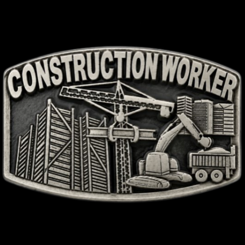 Construction Worker Belt Buckle Crane Operator Work Profession Belts Buckles