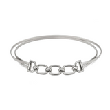 Women’s Silver Stretch Waist Double Circle Buckle Elastic Metal Belt