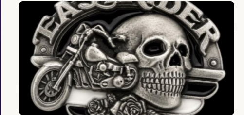 Easyrider Motorcycle Belt Buckle Run Wild-Roam Free Easyriders Motorcycles Belts & Buckles