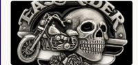 Boucle de ceinture de moto Easyrider Run Wild-Roam Free Ceintures et boucles de motos Easyriders