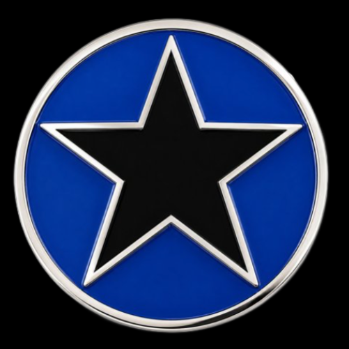 Star Movie Punk Rock Music Black Blue Belt Buckle Buckles