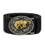 Golden Horse Floral Western Belt Buckle Buckles