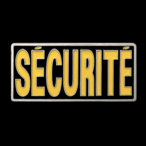 Seguridad Securite Policía francesa Patrulla Guardia Cinturón Hebilla Hebillas Boucle De Ceinture