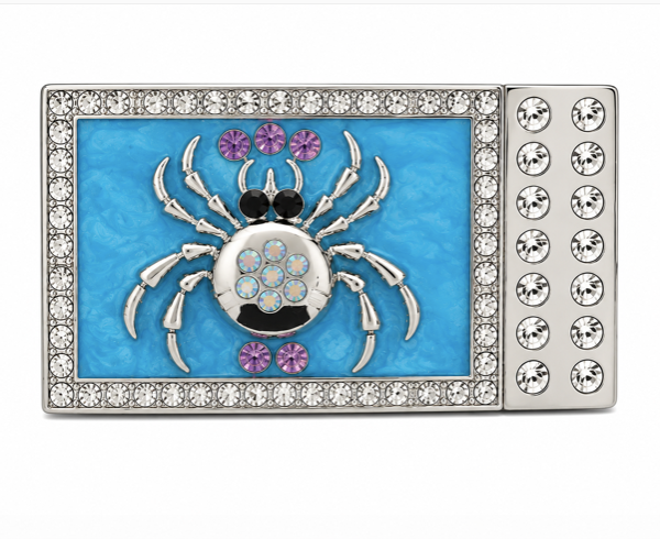 Araña Cristal Azul Rhinestone Arañas Insectos Hebilla de cinturón Hebillas
