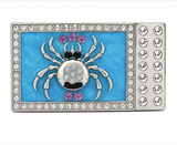 Araña Cristal Azul Rhinestone Arañas Insectos Hebilla de cinturón Hebillas