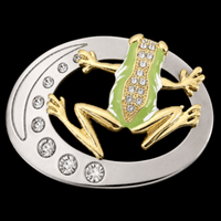 Frog Belt Buckle Frogs Green Toads Rhinestone Buckles Belts