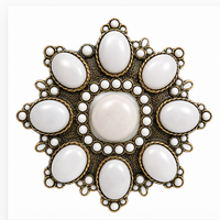 White Classy Blooming Rhinestone Flower Floral Belt Buckle Buckles