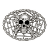 Boucle de ceinture en toile d'araignée, crâne de Style occidental, boucles de ceinture