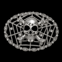 Western Style Skull Spider Spiderweb Belt Buckle Belts Buckles