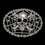 Boucle de ceinture en toile d'araignée, crâne de Style occidental, boucles de ceinture