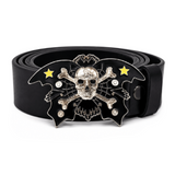 Skull Crossbones Black Wings Butterfly Belt Buckle