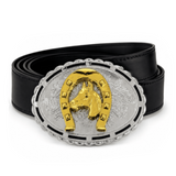 Two Toned Horse Horses Horsehead Western Belt Buckle