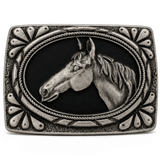 Boucles de ceinture en métal Western, têtes de cheval, Cowboy
