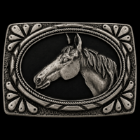 Boucles de ceinture en métal Western, têtes de cheval, Cowboy