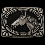 Boucles de ceinture en métal Western, têtes de cheval, Cowboy
