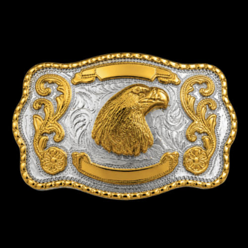 Hebilla de cinturón Golden Eagle American Wild Eagles Head Big Belts &amp; Buckles