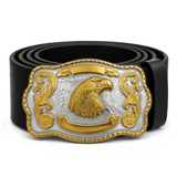 Hebilla de cinturón Golden Eagle American Wild Eagles Head Big Belts &amp; Buckles