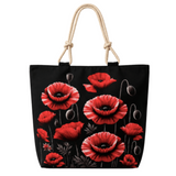 Nouvelle mode fleur florale plage toile grand sac fourre-tout sac à main
