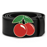 Lucky Cherries Belt Buckle Red Cherry Pewter Metal Buckles