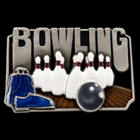 Boucle de ceinture, épingles de boule de Bowling, joueurs d'allée, sacs de sport, boucles